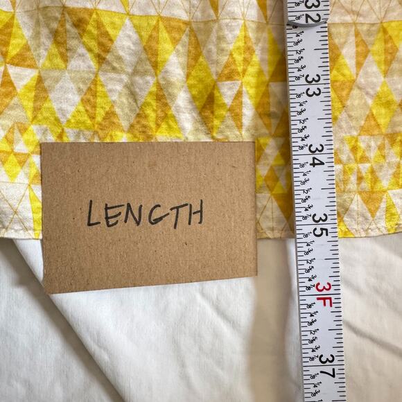 Opening Ceremony Yellow Silk Dress Size M Geometric Print - Picture 8 of 8